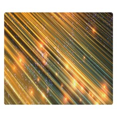 Golden Blue Lines Sparkling Wild Animation Background Space Double Sided Flano Blanket (small)  by Mariart