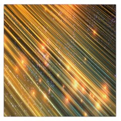 Golden Blue Lines Sparkling Wild Animation Background Space Large Satin Scarf (square)