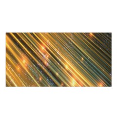 Golden Blue Lines Sparkling Wild Animation Background Space Satin Shawl by Mariart