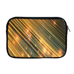 Golden Blue Lines Sparkling Wild Animation Background Space Apple Macbook Pro 17  Zipper Case by Mariart