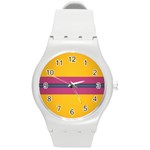 Layer Retro Colorful Transition Pack Alpha Channel Motion Line Round Plastic Sport Watch (M) Front