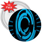 Graphics Abstract Motion Background Eybis Foxe 3  Buttons (10 pack)  Front