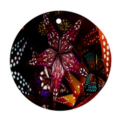 Hanging Paper Star Lights Ornament (round) by Mariart