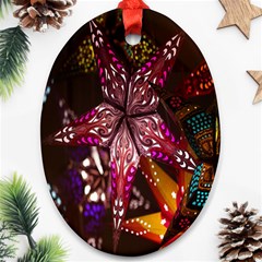 Hanging Paper Star Lights Ornament (oval)