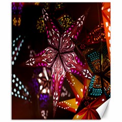 Hanging Paper Star Lights Canvas 8  X 10 