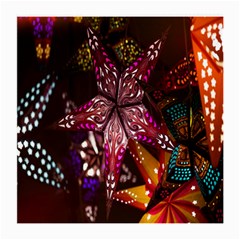 Hanging Paper Star Lights Medium Glasses Cloth by Mariart