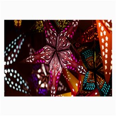 Hanging Paper Star Lights Large Glasses Cloth by Mariart