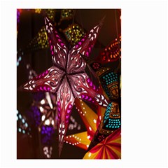 Hanging Paper Star Lights Small Garden Flag (two Sides) by Mariart