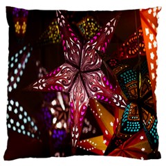 Hanging Paper Star Lights Large Cushion Case (one Side) by Mariart