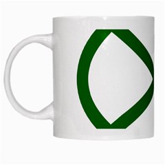 Lissajous Small Green Line White Mugs