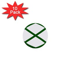 Lissajous Small Green Line 1  Mini Buttons (10 Pack) 