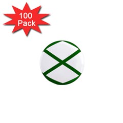 Lissajous Small Green Line 1  Mini Magnets (100 Pack) 