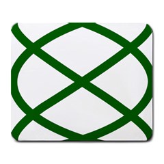 Lissajous Small Green Line Large Mousepads