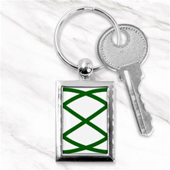 Lissajous Small Green Line Key Chains (rectangle)  by Mariart