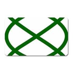 Lissajous Small Green Line Magnet (rectangular) by Mariart