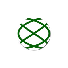 Lissajous Small Green Line Golf Ball Marker (4 Pack) by Mariart