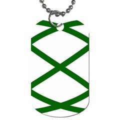 Lissajous Small Green Line Dog Tag (two Sides) by Mariart