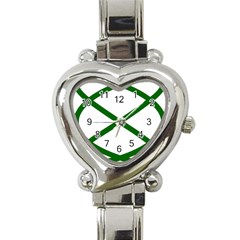 Lissajous Small Green Line Heart Italian Charm Watch by Mariart