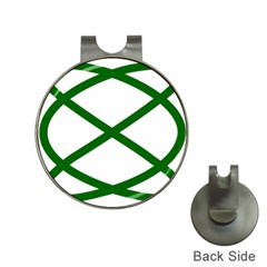 Lissajous Small Green Line Hat Clips With Golf Markers