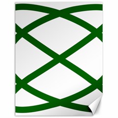 Lissajous Small Green Line Canvas 12  X 16   by Mariart