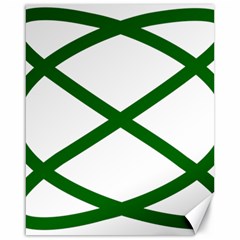 Lissajous Small Green Line Canvas 16  X 20   by Mariart