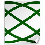 Lissajous Small Green Line Canvas 16  x 20   15.75 x19.29  Canvas - 1