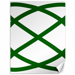 Lissajous Small Green Line Canvas 36  X 48   by Mariart