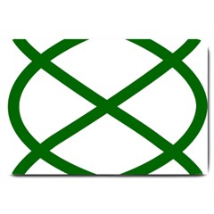 Lissajous Small Green Line Large Doormat  by Mariart