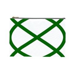 Lissajous Small Green Line Cosmetic Bag (large)  by Mariart