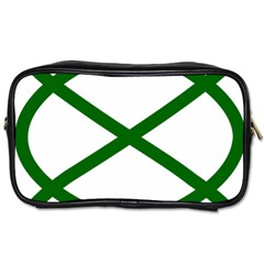 Lissajous Small Green Line Toiletries Bags 2-side by Mariart