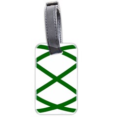 Lissajous Small Green Line Luggage Tags (two Sides) by Mariart