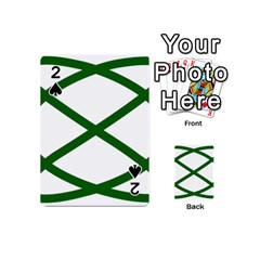 Lissajous Small Green Line Playing Cards 54 (mini) 