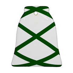 Lissajous Small Green Line Bell Ornament (two Sides) by Mariart