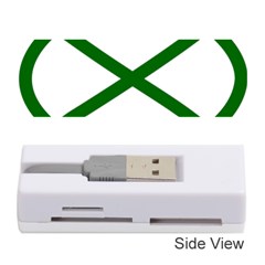 Lissajous Small Green Line Memory Card Reader (stick)  by Mariart