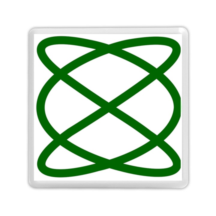 Lissajous Small Green Line Memory Card Reader (Square) 