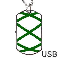 Lissajous Small Green Line Dog Tag Usb Flash (two Sides) by Mariart