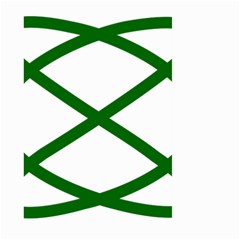 Lissajous Small Green Line Large Garden Flag (two Sides)