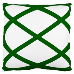 Lissajous Small Green Line Large Cushion Case (one Side)