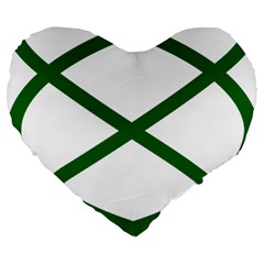 Lissajous Small Green Line Large 19  Premium Heart Shape Cushions by Mariart