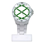 Lissajous Small Green Line Plastic Nurses Watch Front