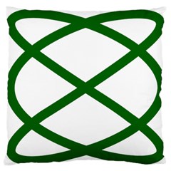 Lissajous Small Green Line Standard Flano Cushion Case (one Side) by Mariart