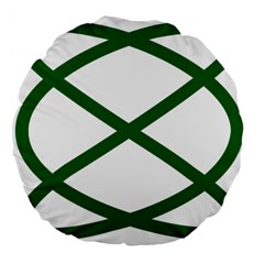 Lissajous Small Green Line Large 18  Premium Flano Round Cushions