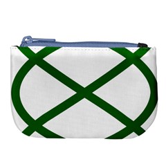 Lissajous Small Green Line Large Coin Purse by Mariart