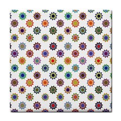 Flowers Pattern Recolor Artwork Sunflower Rainbow Beauty Tile Coasters by Mariart