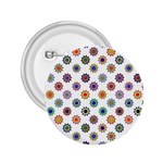 Flowers Pattern Recolor Artwork Sunflower Rainbow Beauty 2.25  Buttons Front