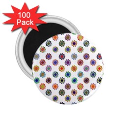 Flowers Pattern Recolor Artwork Sunflower Rainbow Beauty 2 25  Magnets (100 Pack)  by Mariart