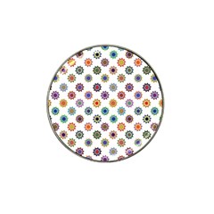 Flowers Pattern Recolor Artwork Sunflower Rainbow Beauty Hat Clip Ball Marker (4 Pack) by Mariart