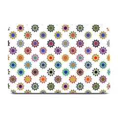 Flowers Pattern Recolor Artwork Sunflower Rainbow Beauty Plate Mats