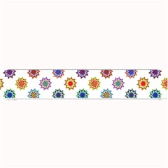 Flowers Pattern Recolor Artwork Sunflower Rainbow Beauty Small Bar Mats