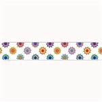 Flowers Pattern Recolor Artwork Sunflower Rainbow Beauty Small Bar Mats 24 x4  Bar Mat